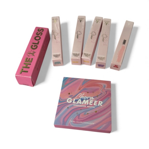 Jeffree Star Lipgloss with Charm Glam Eyeshadow Palette